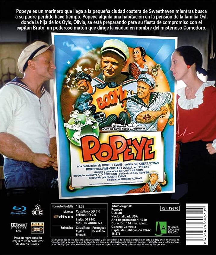 Popeye (ej svensk text) (Blu-ray) - 2