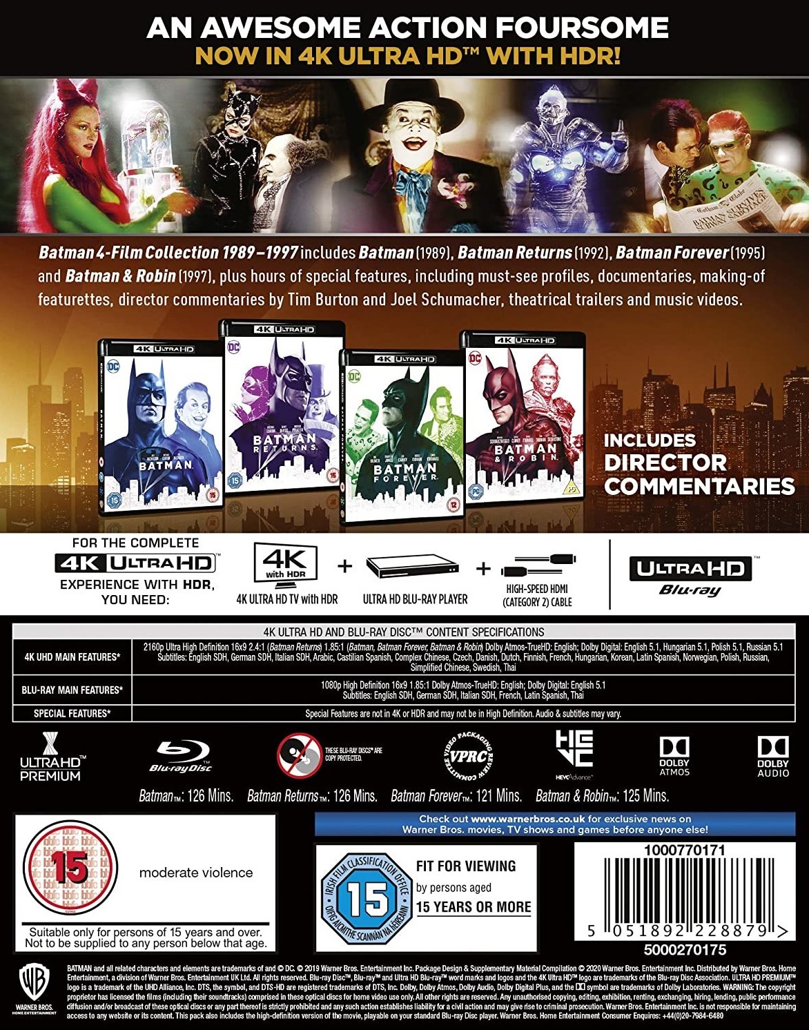 Batman Collection (1989-1997) (4K Ultra HD + Blu-ray) - 2