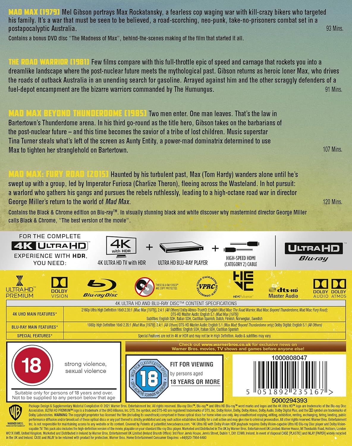 Mad Max Anthology (4K Ultra HD + Blu-ray) - 2