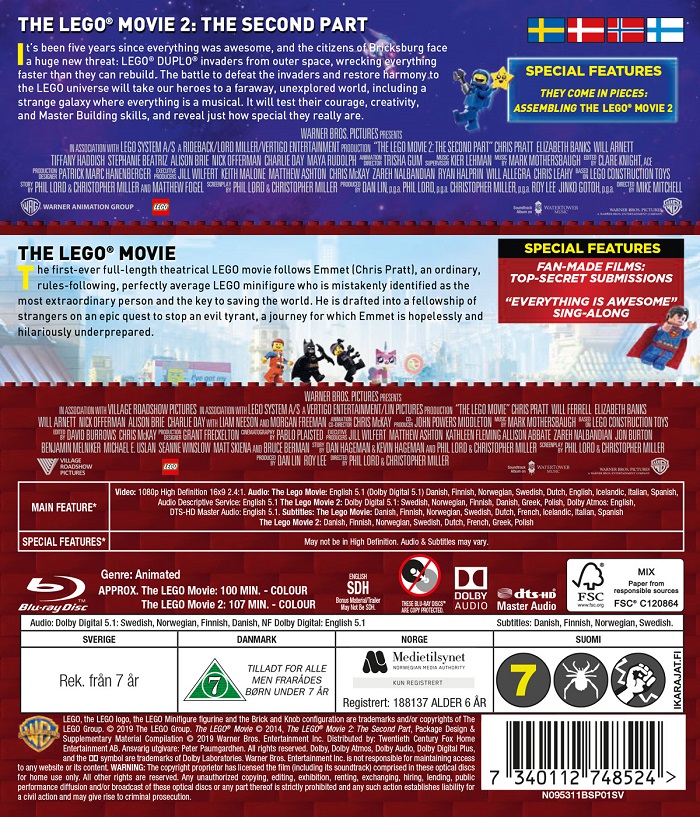 LEGO Movie 1 & 2 (Blu-ray) - 2
