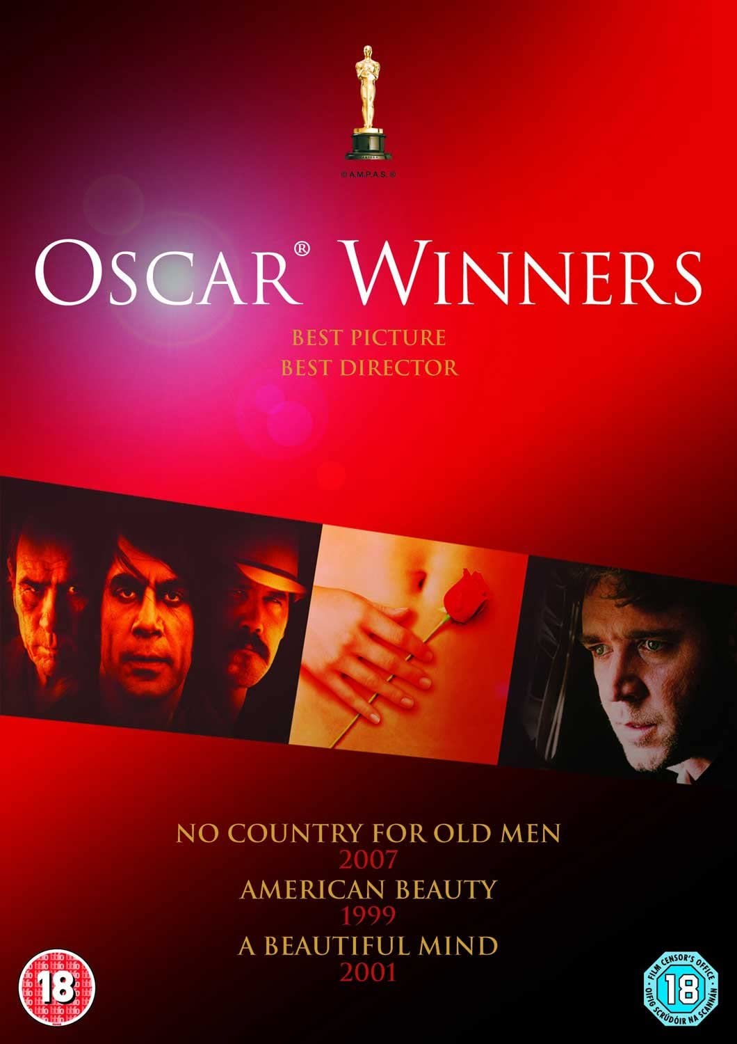 No Country For Old Men / American Beauty / A Beautiful Mind (3-disc) (ej svensk text 2 filmer)