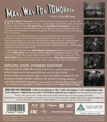 Make Way For Tomorrow (ej svensk text) (Blu-ray + DVD) - 2