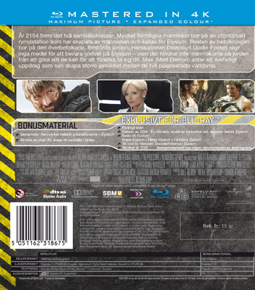 Elysium (Blu-ray) (Begagnad) - 2