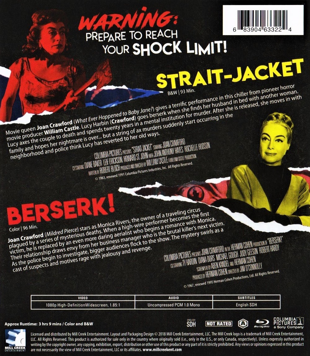 Strait-Jacket / Berserk! (ej svensk text) (Blu-ray) - 2