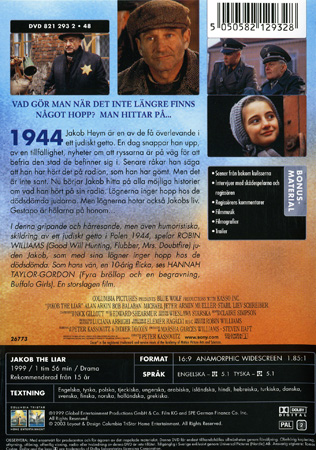 Jakob the Liar (Begagnad) - 2
