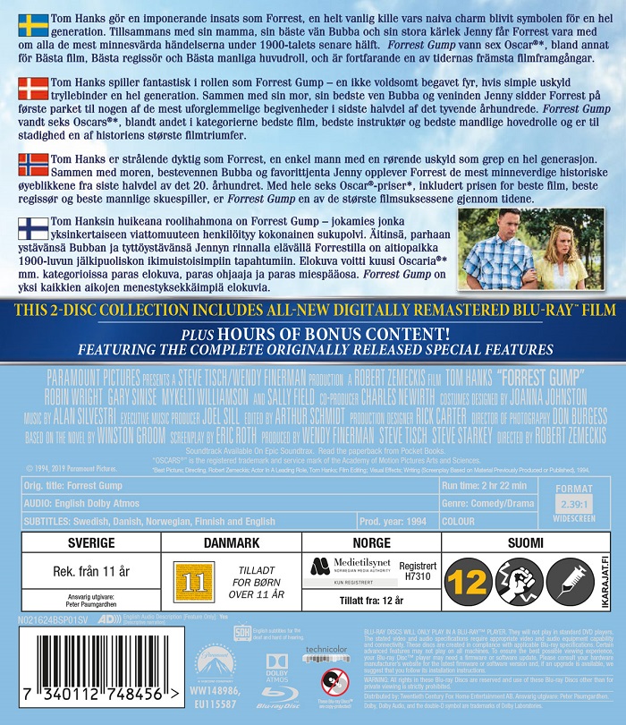 Forrest Gump (Remastered 25th Anniversary Edition) (2-disc) (Blu-ray) - 2