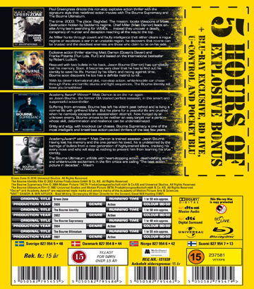 Green Zone / Bourne Identity / Bourne Supremacy / Bourne Ultimatum (4-disc) (Blu-ray) - 2