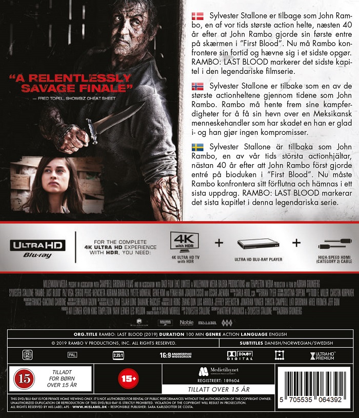 Rambo 5 - Last Blood (4K Ultra HD Blu-ray + Blu-ray) - 2