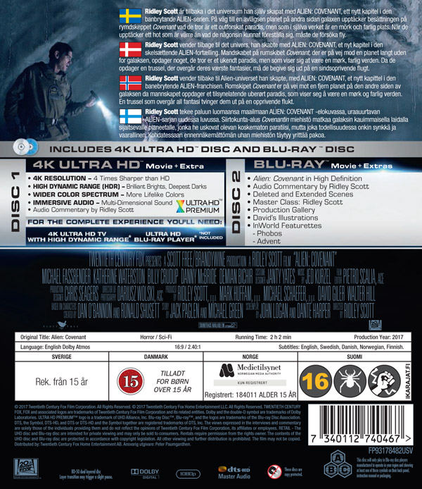 Alien: Covenant (4K Ultra HD + Blu-ray) - 2