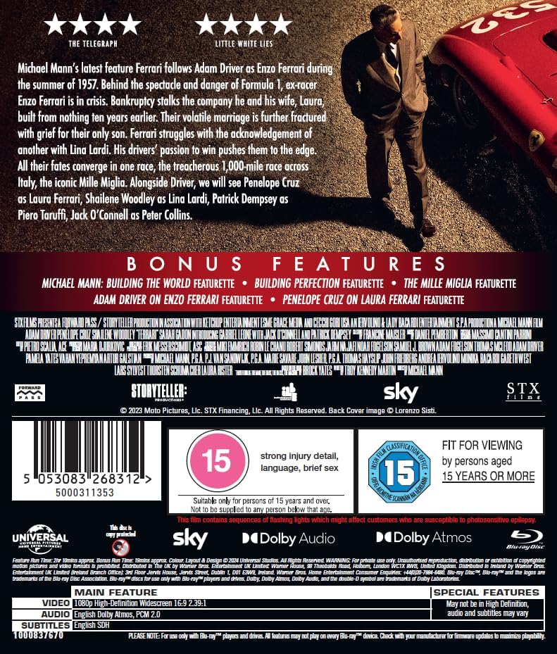 Ferrari (ej svensk text) (Blu-ray) - 2