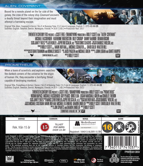Prometheus / Alien: Covenant (Blu-ray) (2-disc) - 2