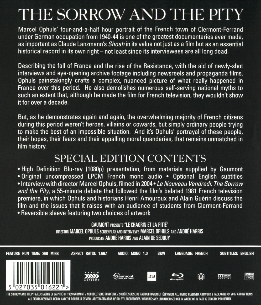 The Sorrow and the Pity (ej svensk text) (Blu-ray) - 2