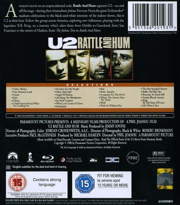 U2 - Rattle And Hum (Blu-ray) (ej svensk text) - 2