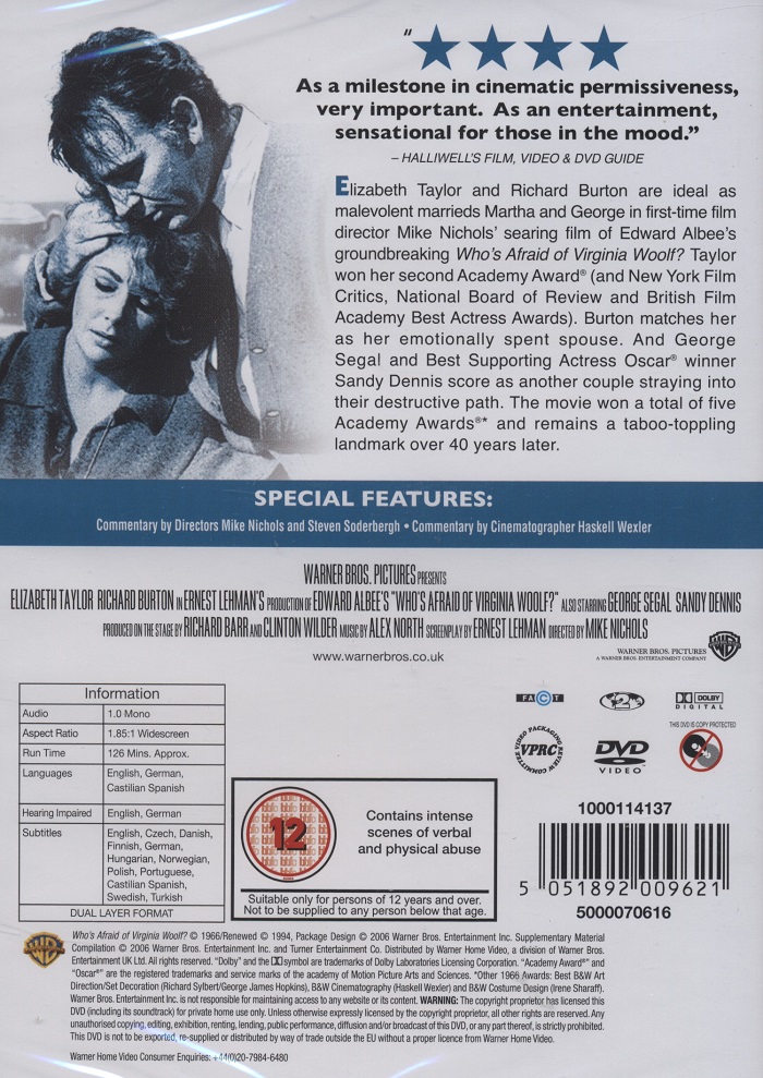 Who's Afraid of Virginia Woolf? (1-disc) - 2