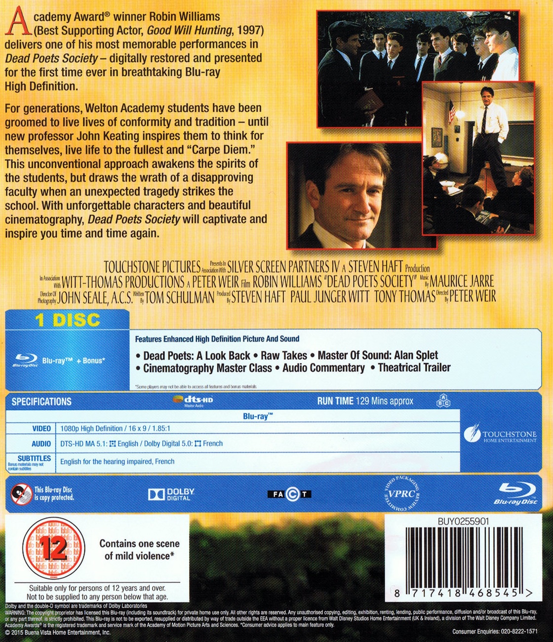 Dead Poets Society (ej svensk text) (Blu-ray) - 2