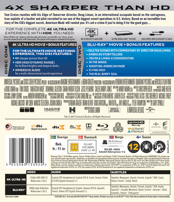 American Made (4K Ultra HD + Blu-ray) - 2