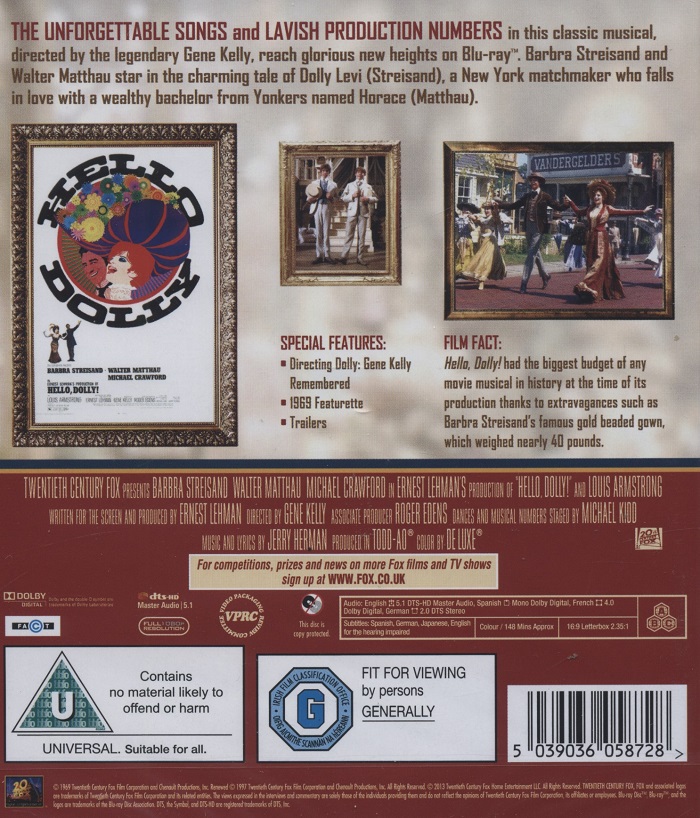 Hello, Dolly! (ej svensk text) (Blu-ray) - 2