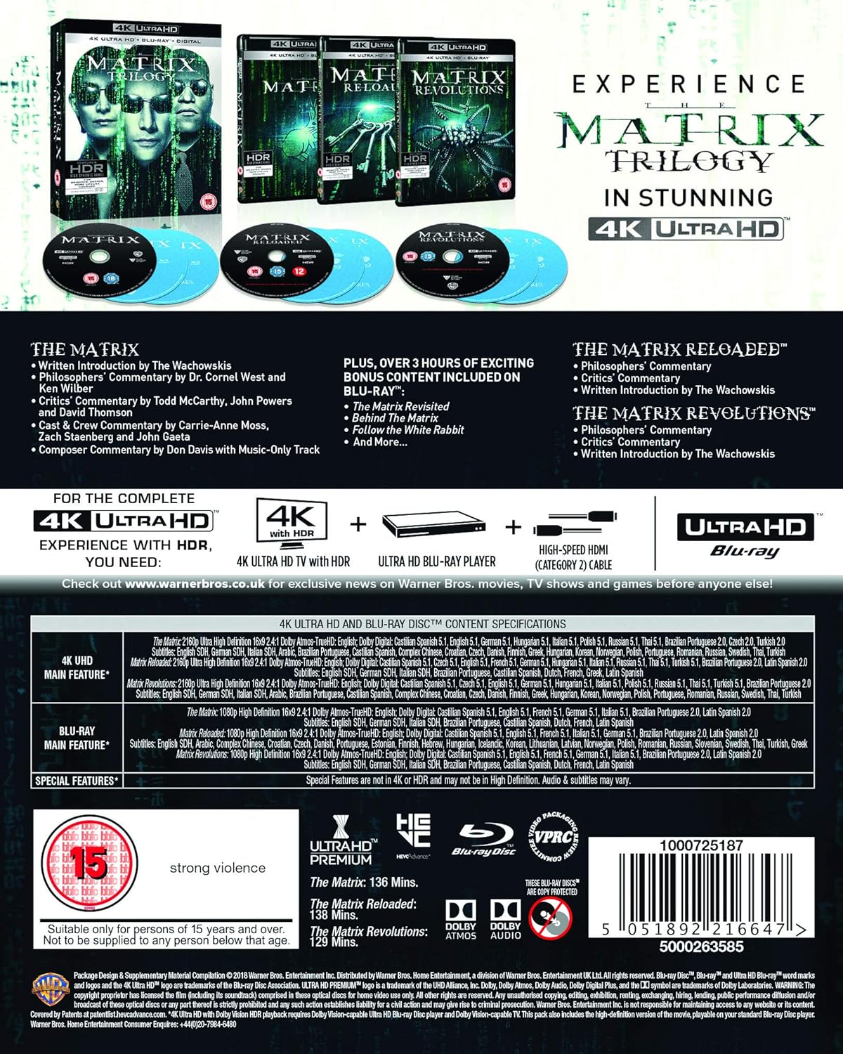 Matrix Trilogy (4K Ultra HD + Blu-ray) - 2