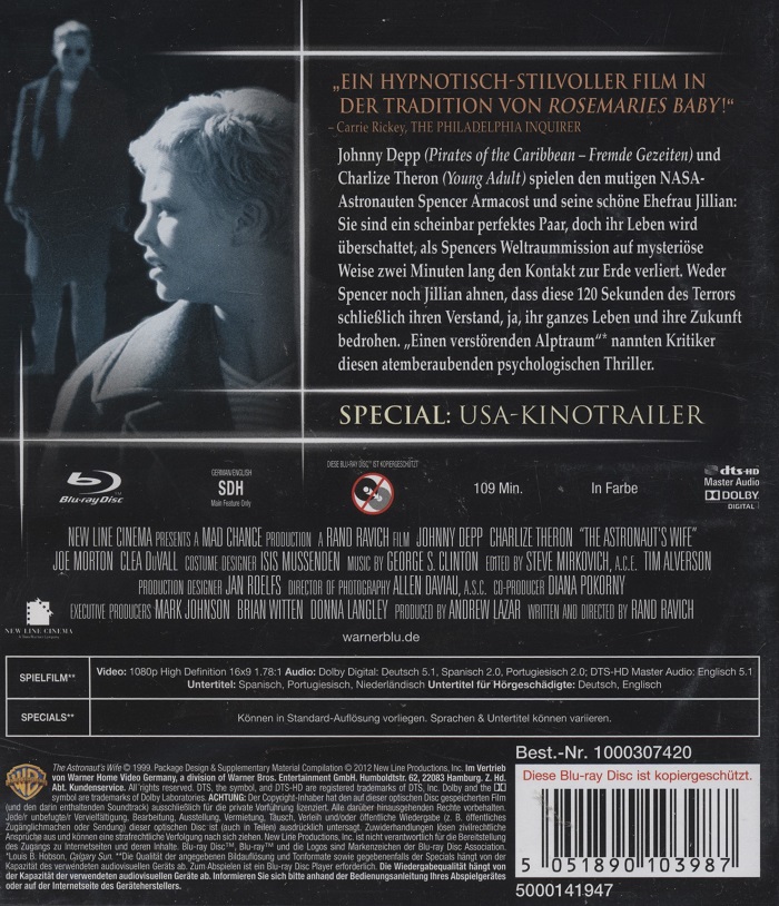 Astronaut's Wife (ej svensk text) (Blu-ray) - 2