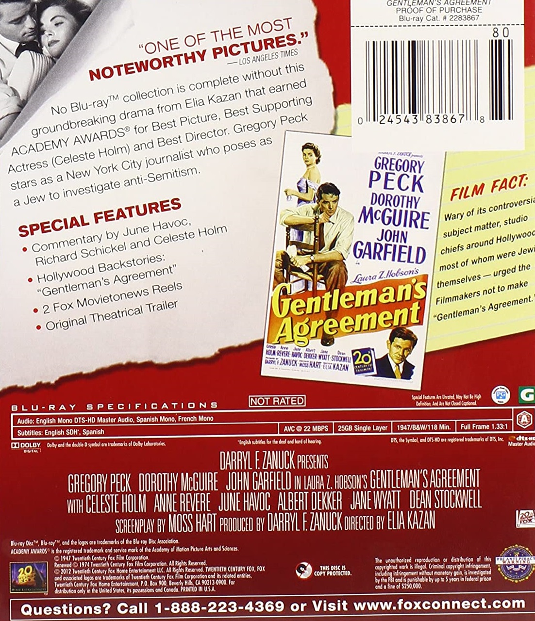 Gentleman's Agreement (ej svensk text) (Blu-ray) - 2