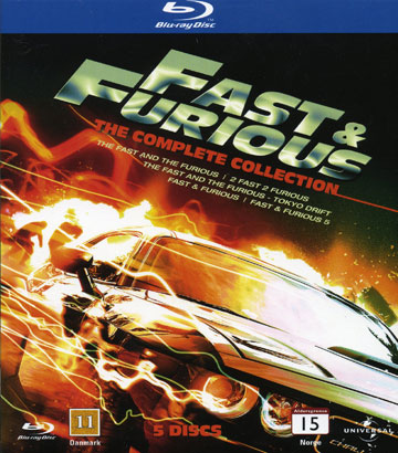 Fast & Furious 1-5 - Complete Collection (5-disc) (Blu-ray)