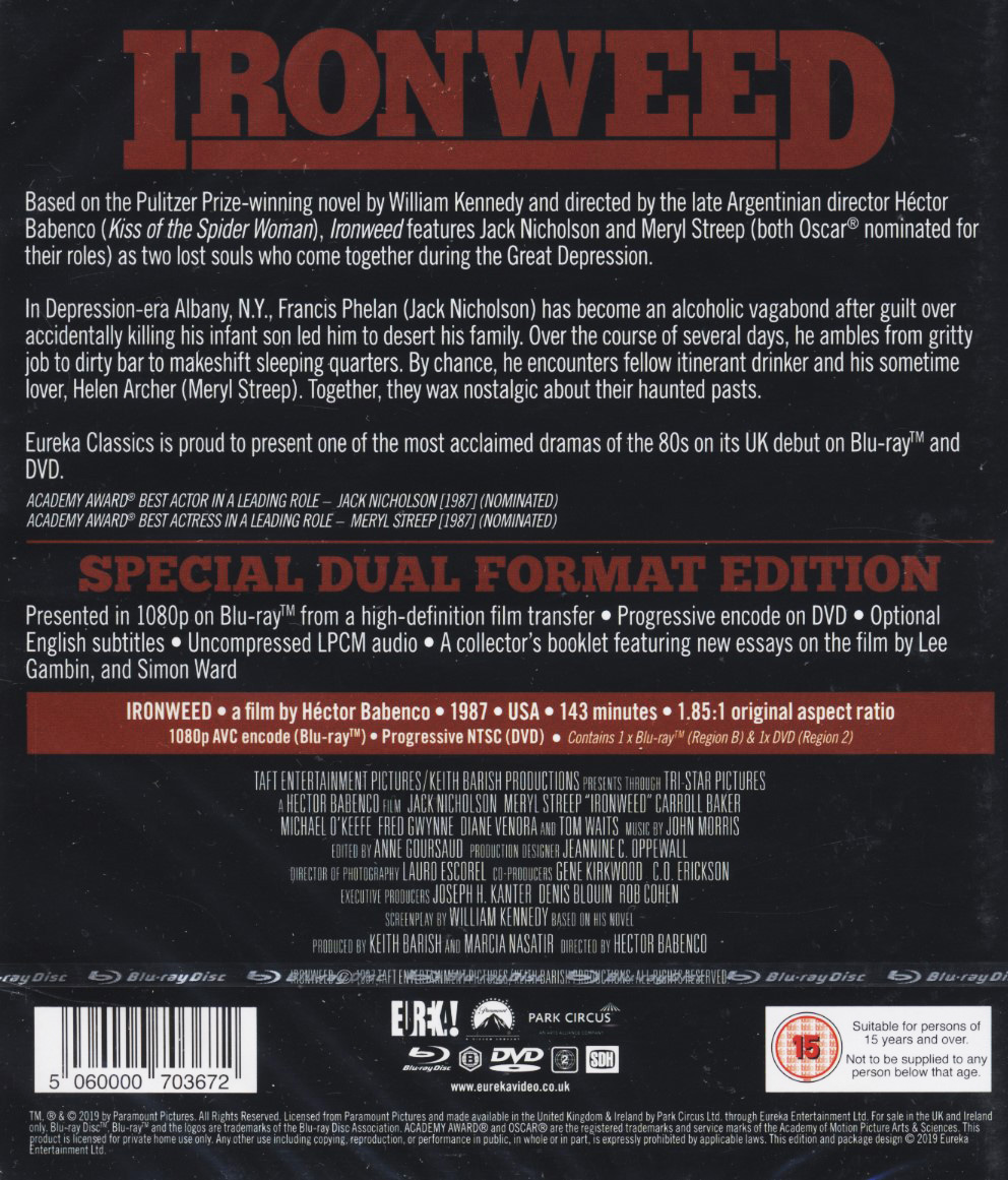 Ironweed (ej svensk text) (Blu-ray + DVD) - 2