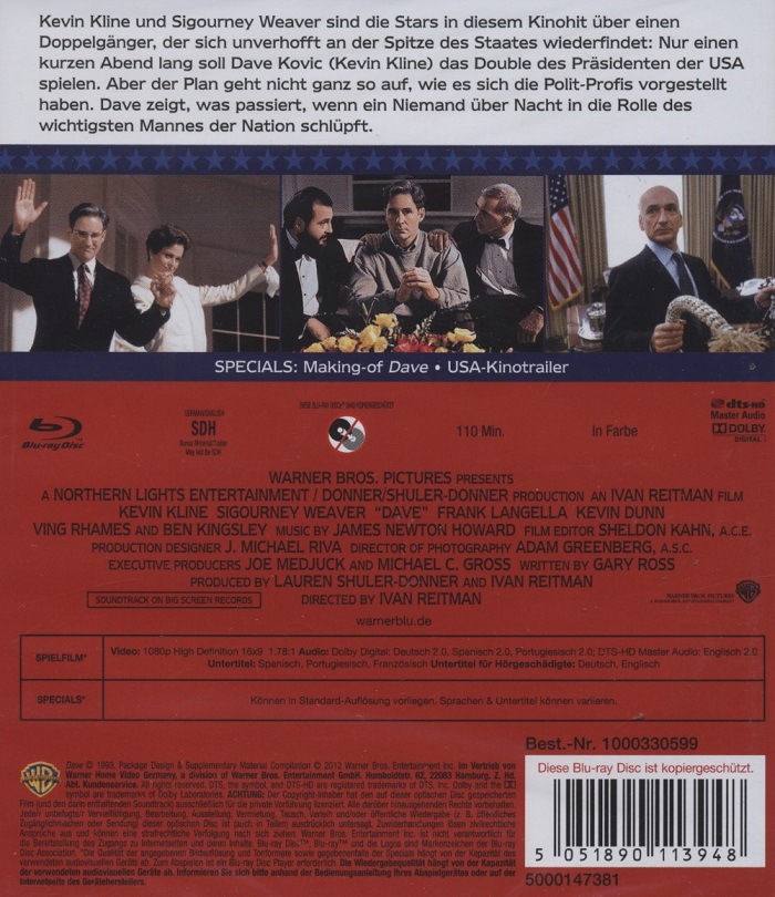 Dave (ej svensk text) (Blu-ray) - 2