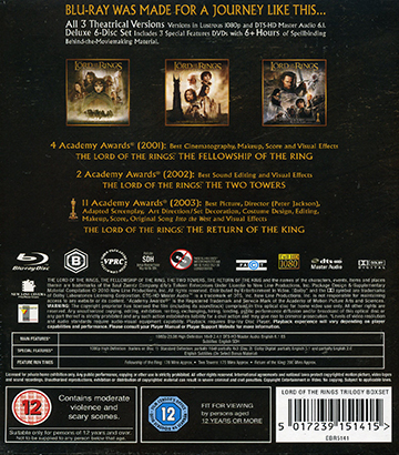 Lord of the Rings - Motion Picture Trilogy (6-disc) (Blu-ray) (ej svensk text) - 2