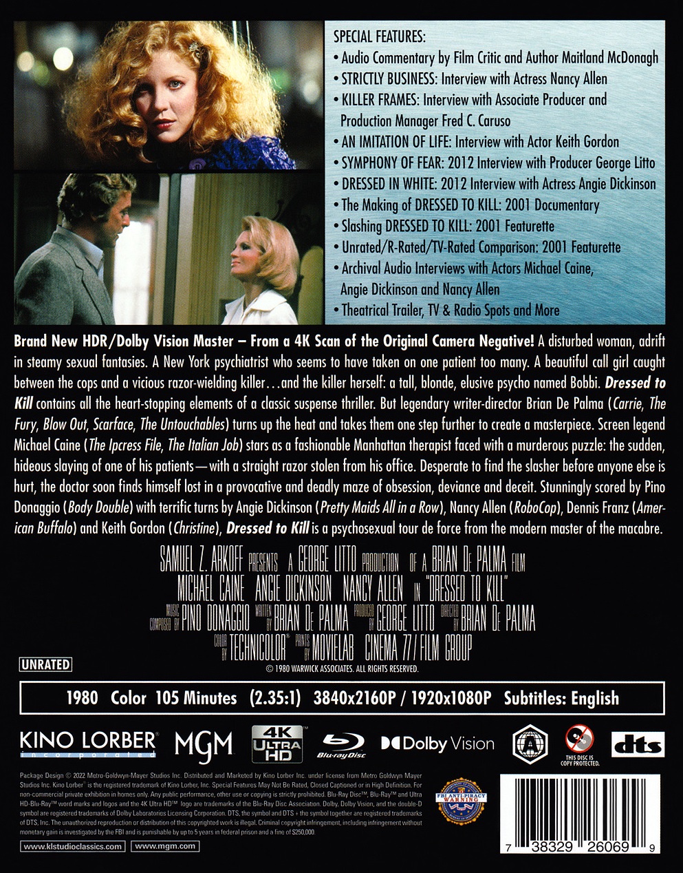 Dressed To Kill (ej svensk text) (4K Ultra HD + Blu-ray) - 2