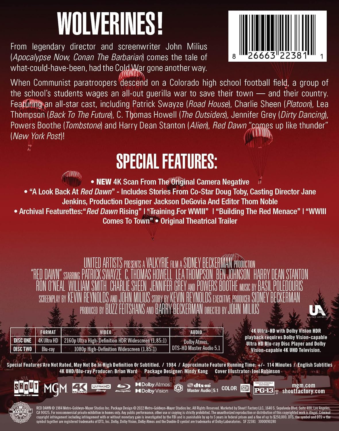Red Dawn (Limited Steelbook) (ej svensk text) (4K Ultra HD + Blu-ray) - 2