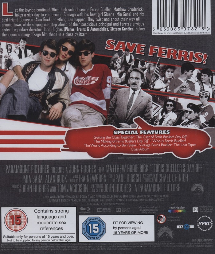 Ferris Bueller's Day Off (Blu-ray) (ej svensk text) - 2