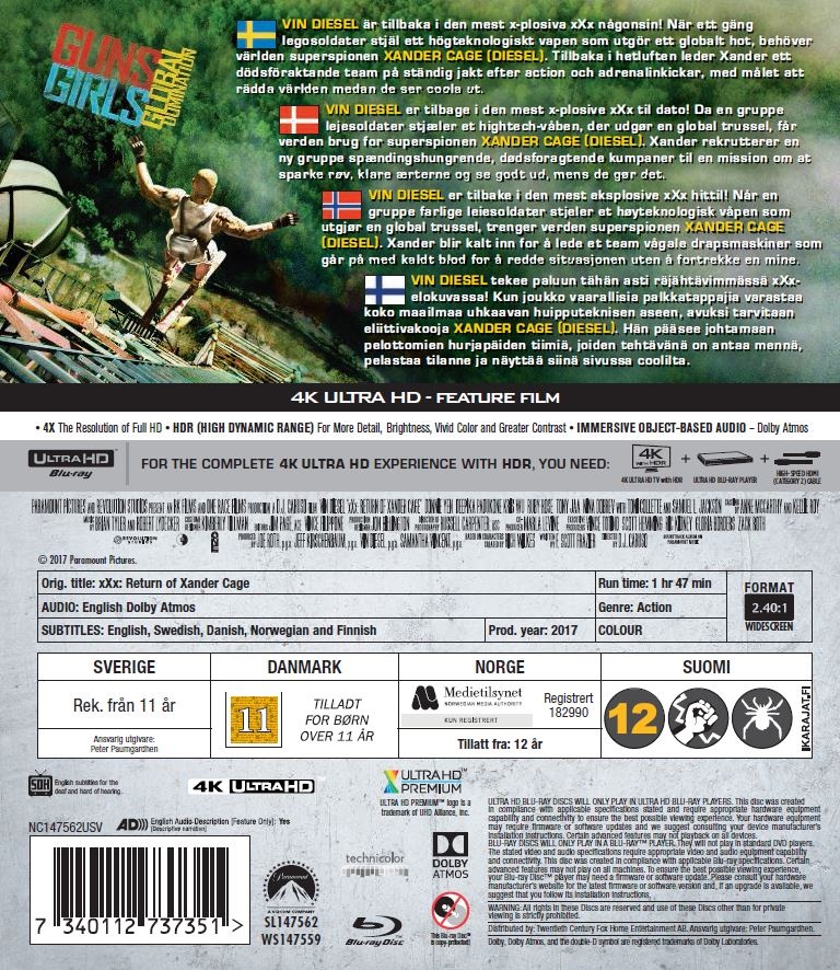xXx: Return of Xander Cage (4K Ultra HD + Blu-ray) - 2