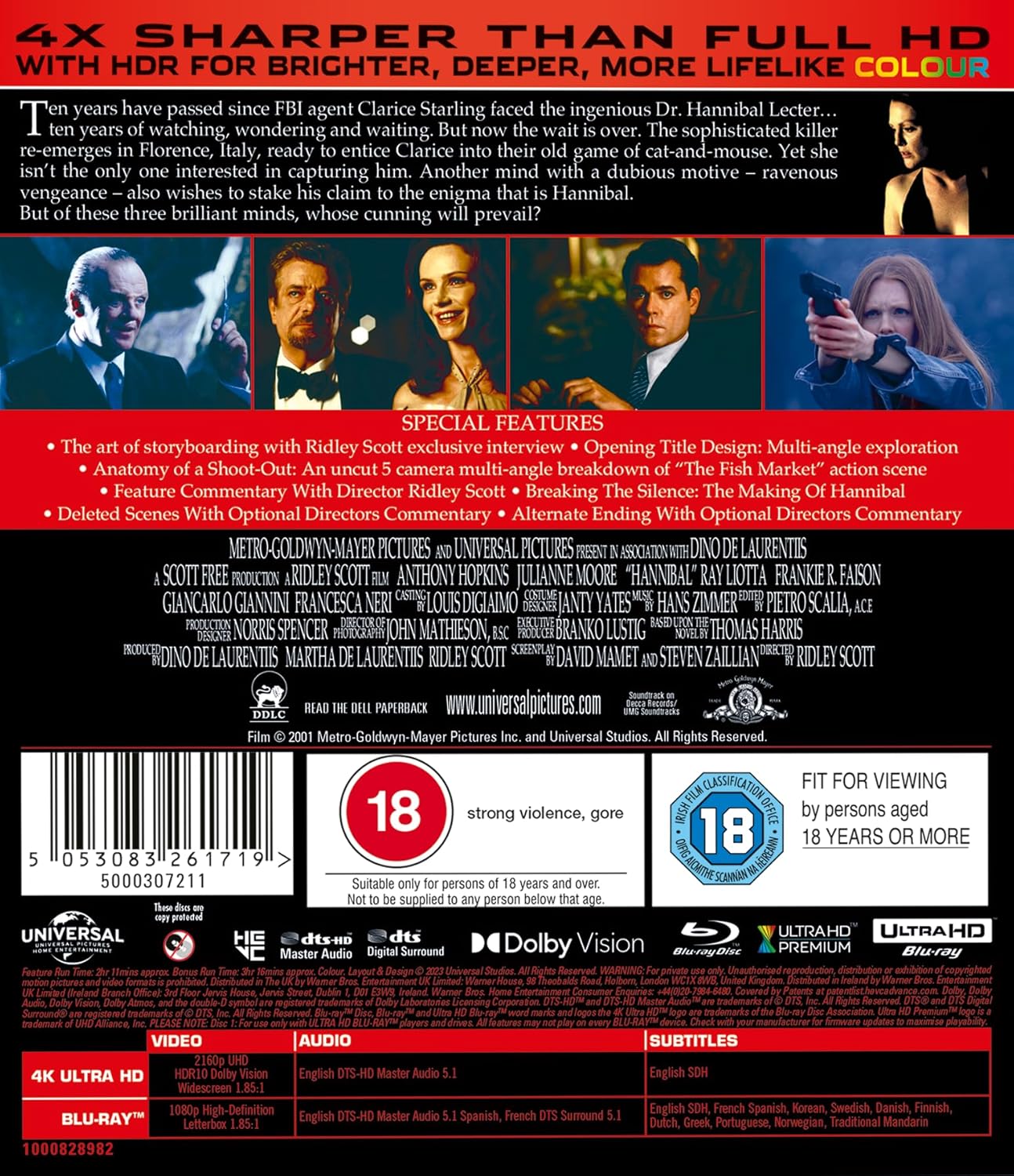 Hannibal (ej svensk text) (4K Ultra HD + Blu-ray) - 2