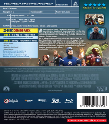 Avengers (2012) (Real 3D + Blu-ray) (Begagnad) - 2
