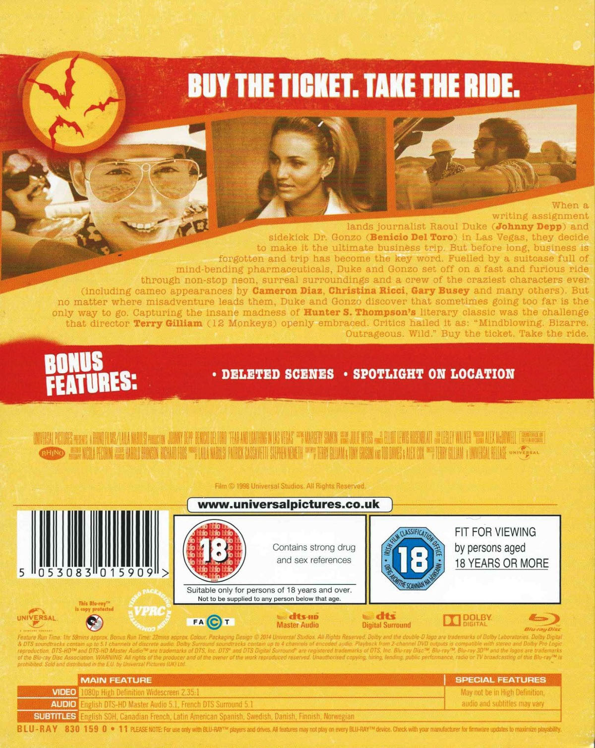 Fear And Loathing In Las Vegas (Steelbook) (Blu-ray) - 2