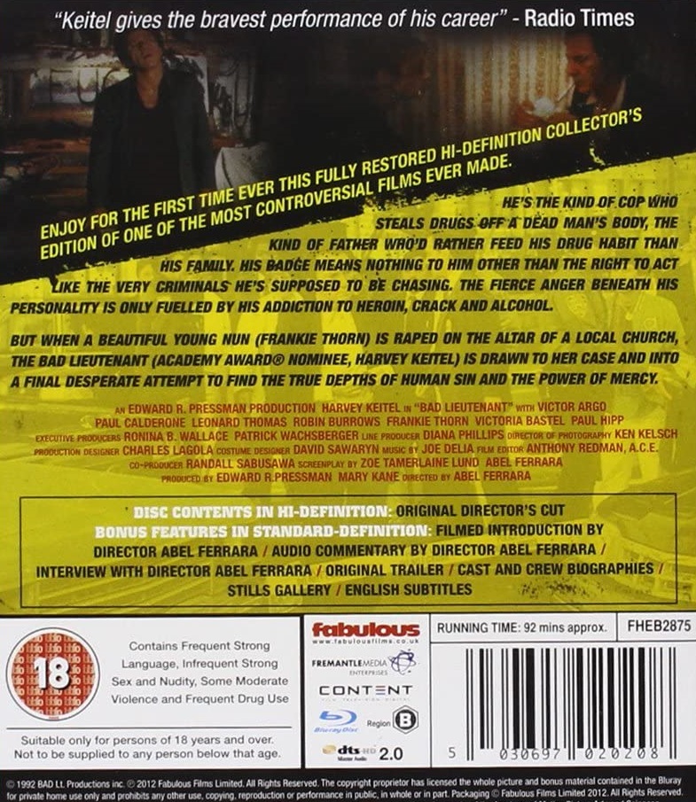 Bad Lieutenant (ej svensk text) (Blu-ray) - 2