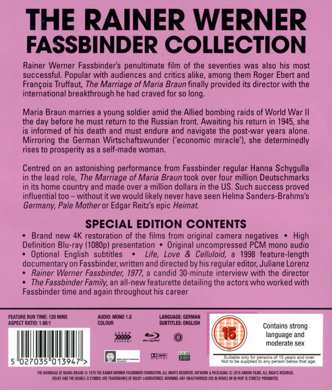 Marriage of Maria Braun (ej svensk text) (Blu-ray) - 2