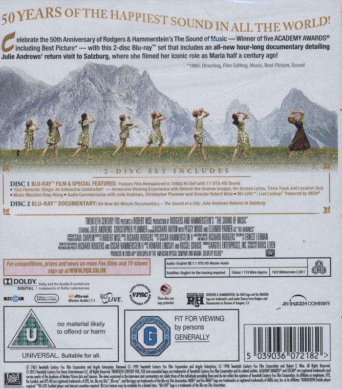 Sound of Music - 50th Anniversary Edition (2-disc Blu-ray) - 2