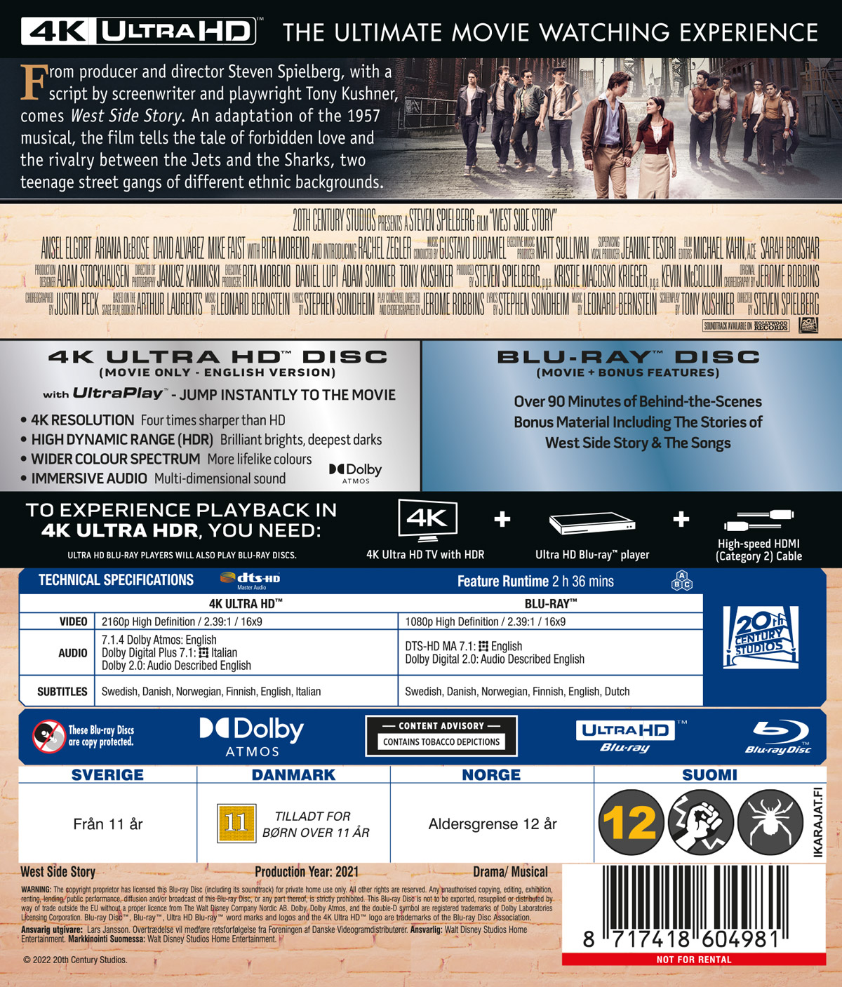 West Side Story (2021) (4K Ultra HD + Blu-ray) - 2