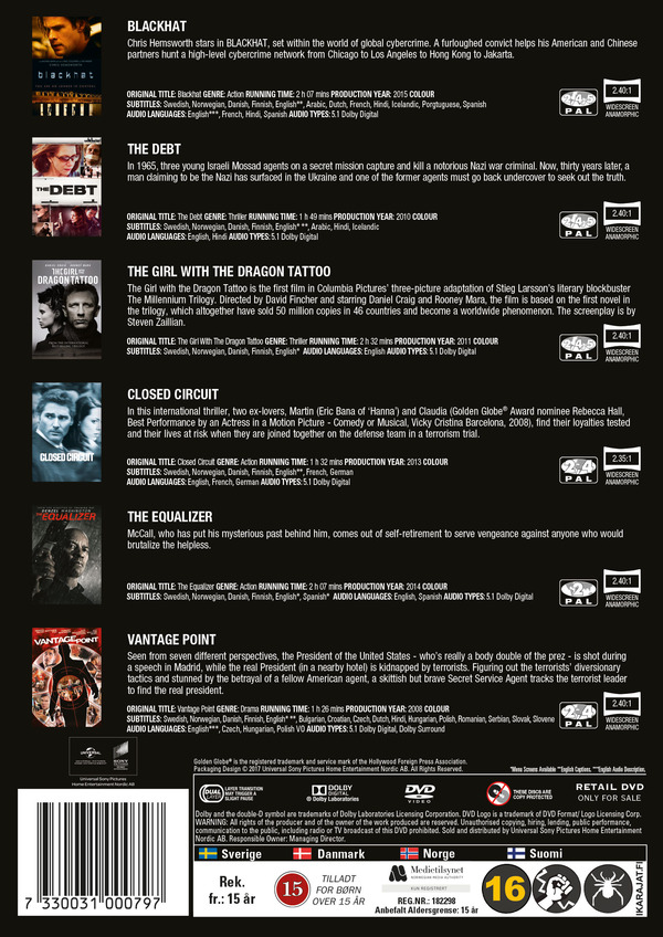Contemporary Thrillers Box - Volume 1 (6-dics) - 2