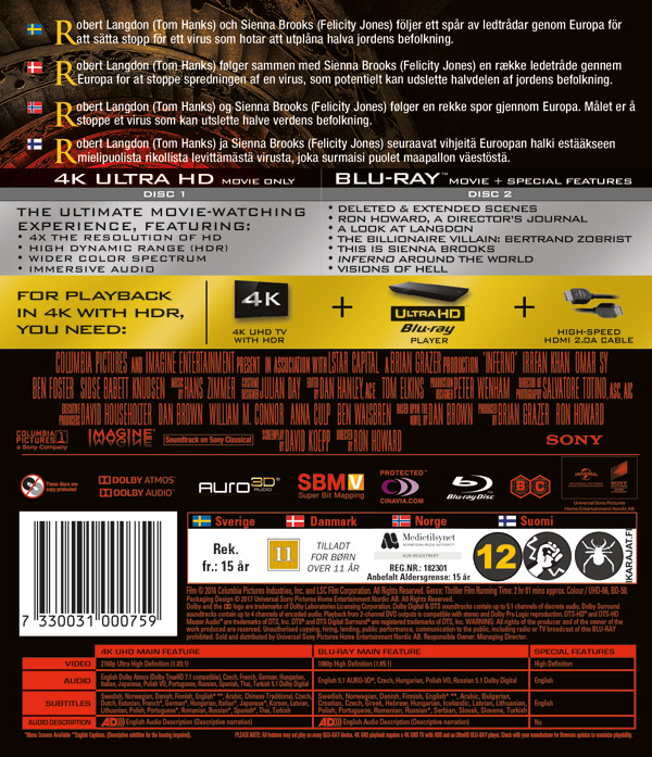 Inferno (4K Ultra HD + Blu-ray) - 2