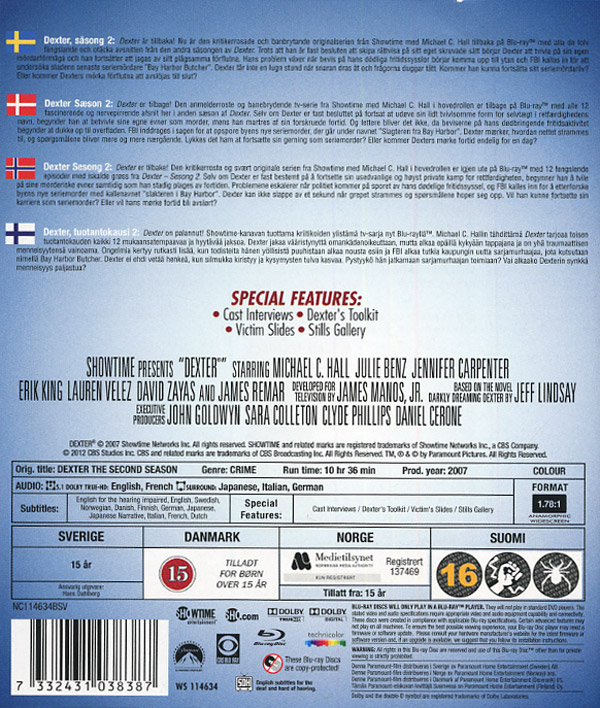 Dexter - Säsong 2 (Blu-ray) - 2
