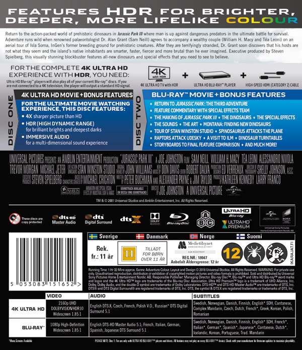 Jurassic Park 3 (4K Ultra HD + Blu-ray) - 2