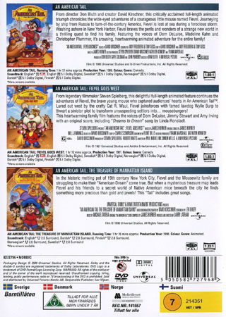 An American Tail / An American Tail - Fievel Goes West / An American Tail - Treasure of Manhattan Island (3-disc) - 2