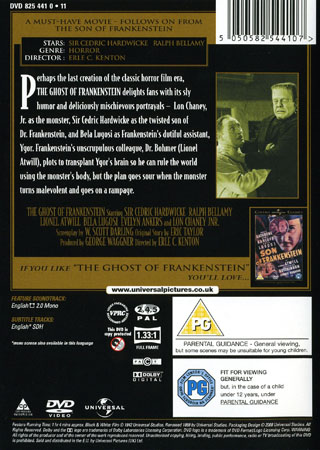 Ghost of Frankenstein (ej svensk text) - 2