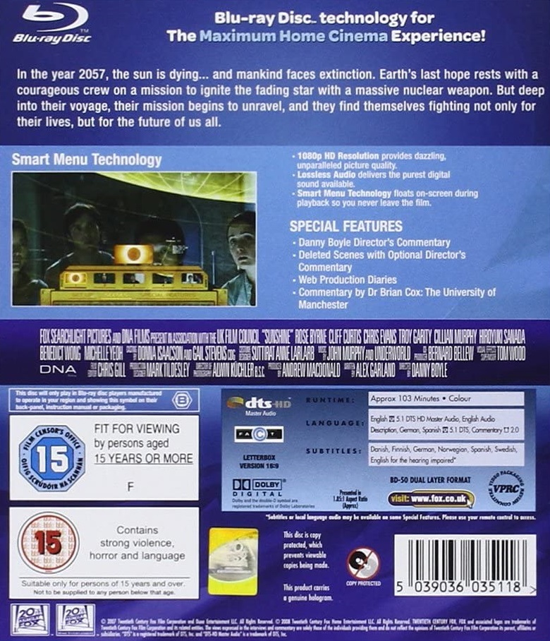 Sunshine (Bluray) Kvarnvideo.se