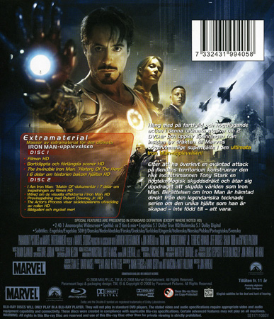 Iron Man (Blu-ray) (Begagnad) - 2