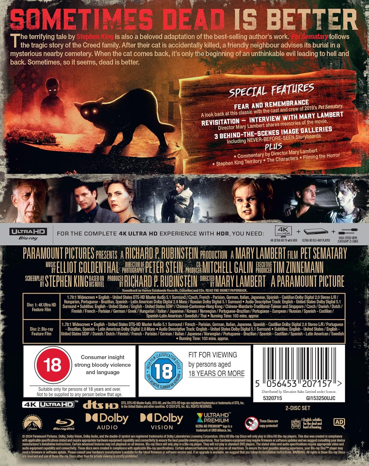 Pet Sematary (1989) (Limited Collector's Edition) (4K Ultra HD + Blu-Ray) - 2