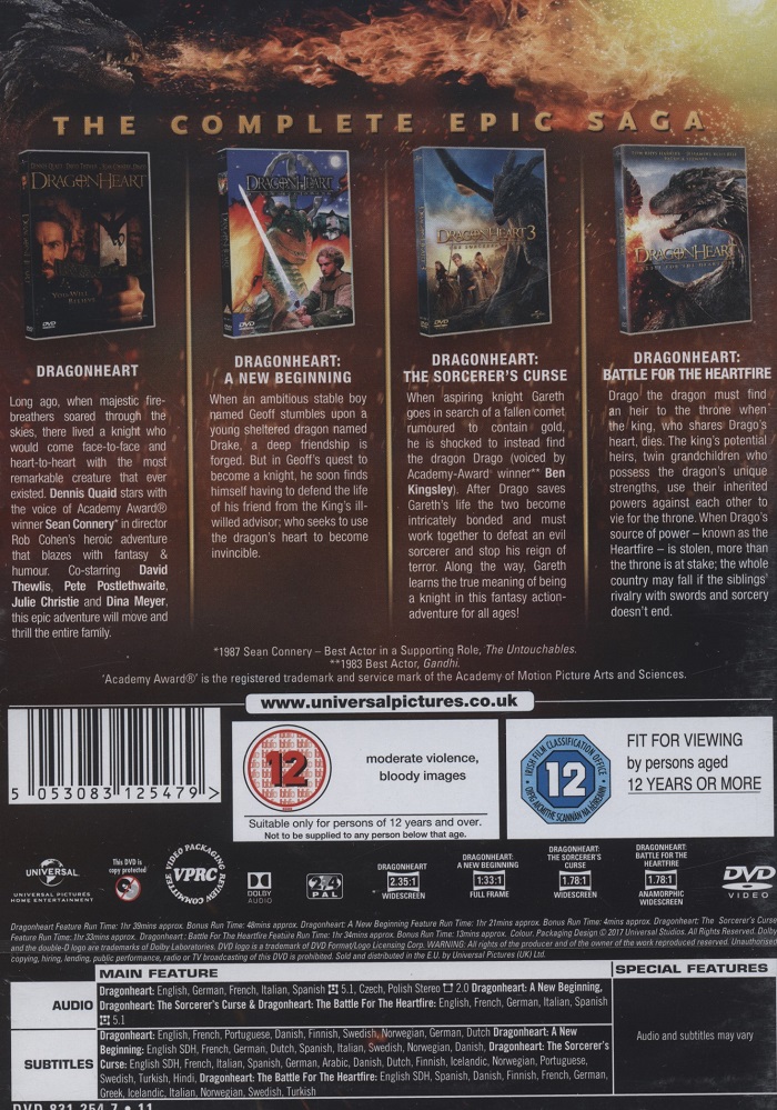 Dragonheart 4-Movie Collection (4-disc) - 2