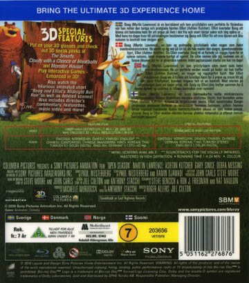 Open Season (Real 3D + Blu-ray) (Begagnad) - 2